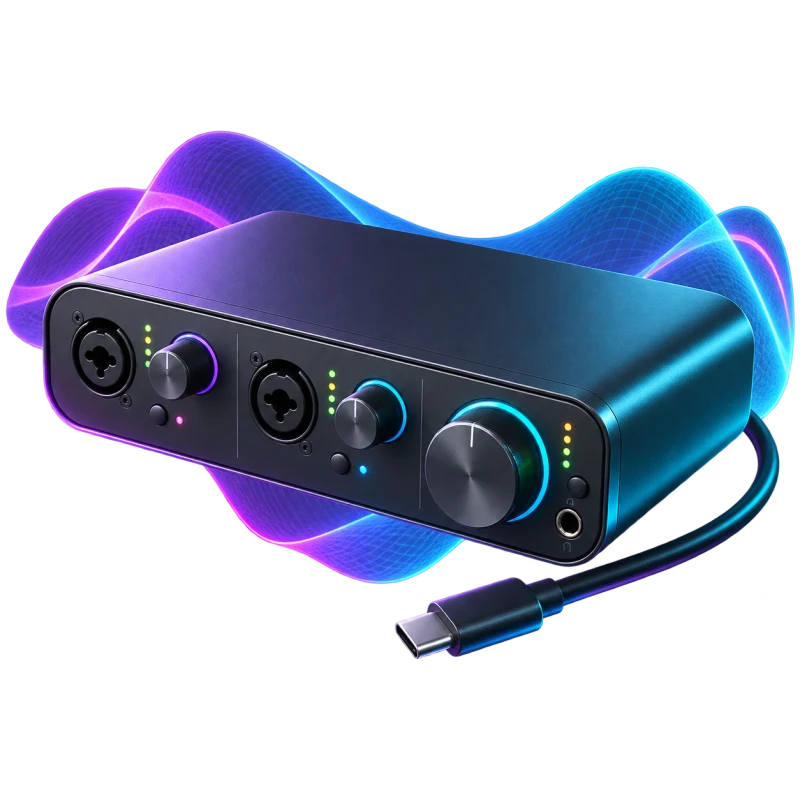 Illustration of a generic USB audio interface